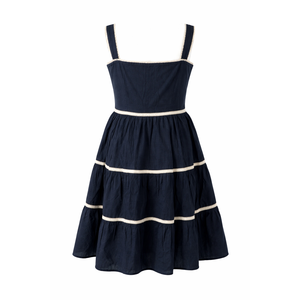 Vestido Midi de Algodón Tejido a Mano con Estampado Floral, Elegante, Informal, para Fiesta, con Tirantes Finos, Cintura Natural, Transpirable, Logotipo Personalizable, Talla XS - Product Image 2