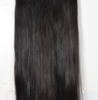 Extensions de cheveux humains indiens Remy vierges bruts non traités, lisses, alignés aux cuticules, 100 % naturels, double trame machine