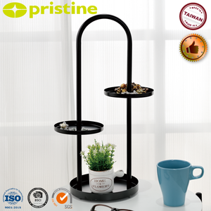 Estante de almacenamiento de mesa de metal moderno de 2 capas al por mayor, estante de cocina con recubrimiento en polvo, 3 bandejas para vajilla, venta fabricada en Taiwán - Product Image 3