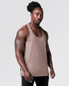 Hot Sale Quick Dry Workout Fitness Shirts Athletic <b>Stringer</b> Solid Bodybuilding Muscle Racerback Gym Tank Top for Men - Product Image 2