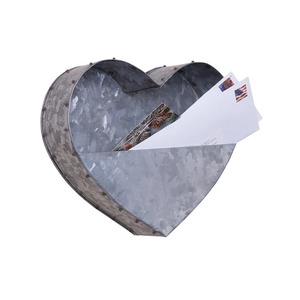 Macetero colgante de Zinc galvanizado de Metal en forma de corazón para decoración del hogar, venta al por mayor - Product Image 5