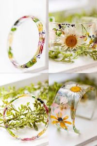 เครื่องประดับสวยงามน่าดึงดูดกำไลข้อมือดีและสร้อยข้อเท้าและสร้อยข้อเท้าอะคริลิคเรซิ่นดอกไม้กำไลข้อมือเครื่องประดับ - Product Image 6