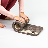 Tapis de yoga 16 mm en EVA recyclé et caoutchouc naturel, avec logo personnalisé, écologique, antidérapant, confortable pour les articulations, épaisseur et couleur personnalisables (ODM)
