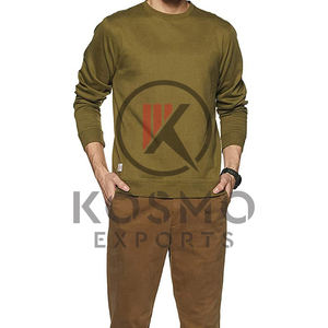 เสื้อสเวตเชิ้ตคอกลมผู้ชายขายดี คุณภาพสูง รับสกรีนโลโก้ MOQ ต่ำ สีพื้น สไตล์ลำลองใส่สบายสำหรับฤดูหนาว ผ้าฝ้าย 100% - Product Image 5