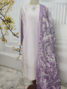 Fourniture directe d'usine robe décontractée à manches longues pour femmes personnalisable Style indien et pakistanais Shalwar Kameez costumes - Product Image 4