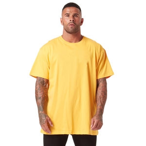 เสื้อยืดผ้าฝ้ายทรงพอดีตัวสำหรับผู้ชายเสื้อคอกลมเปิดไหล่ขนาดพลัสไซส์100% - Product Image 2