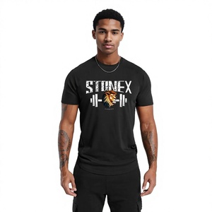 T-shirt de sport pour homme, imprimé, séchage rapide, respirant, entraînement, fournisseur OEM, commande en gros, service OEM - Product Image 1