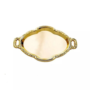 Plateau de service en acier inoxydable design Ustensiles de cuisine pour la maison Vaisselle pour événements de mariage Articles de service en acier - Product Image 1