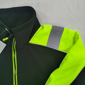 Vêtement de travail à manches longues haute visibilité Logo personnalisé Imperméable Polaire Construction Hommes Travail Haute visibilité Veste réfléchissante de sécurité - Product Image 5