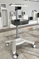 Chariot de surveillance vétérinaire OSCAT avec plateau, support mobile pour moniteur d'animaux, chariot pour surveillance en clinique vétérinaire