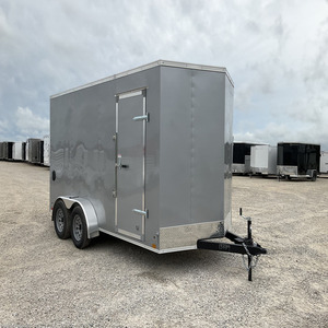 2026 Cross 7x14 Enclosed Cargo <b>Trailer</b> Tandem Axle Utility <b>Trailer</b> 84" Interior Height V-Nose Ramp Door Cargo Hauler <b>Trailer</b> - Product Image 1