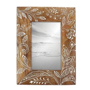 Cadre photo en corne de bois fabriqué à la main avec toile en métal design vintage disponible dans toutes les tailles pour la décoration intérieure cadre photo uni - Product Image 6