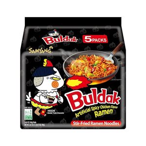 Samyang Buldak บะหมี่กึ่งสำเร็จรูป5แพ็ค140gX5ราเมงรสไก่คาโบนาร่า