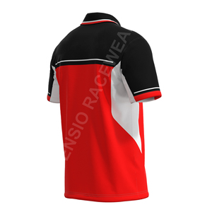 Vente en gros de polos OEM en % polyester de haute qualité pour hommes Racing Pit Crew Vêtements de sport à impression numérique à manches courtes - Product Image 3