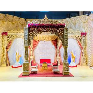 Décoration de mariage royal indien Mandaps Melbourne Big Fat Wedding Maharaja Mandap Melbourne Raj Mahal Mandaps pour mariage traditionnel - Product Image 1