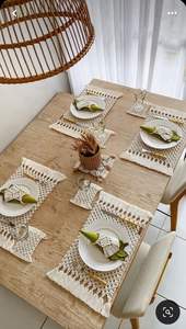 Set de table en macramé conçu pour une décoration de table simple, les repas quotidiens et une ambiance conviviale à la maison. - Product Image 6