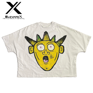 เสื้อยืดโอเวอร์ไซส์สีดำลายการ์ตูนหน้าลิงสำหรับผู้ชาย ELEVATEX INTERNATIONAL สไตล์สตรีท แขนสั้น คอกลม - Product Image 6