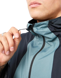 Veste coupe-vent respirante avec fermeture éclair personnalisée, logo personnalisé, imperméable, bloc de couleur, veste en nylon coupe-vent - Product Image 3