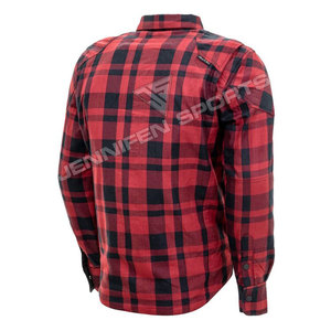 เสื้อเชิ้ตผ้าสักหลาดผ้าฝ้าย100% แขนยาวมีซิปและกระดุมปิดกระเป๋าหน้าอกสำหรับฤดูหนาวไซส์ใหญ่พิเศษ - Product Image 2