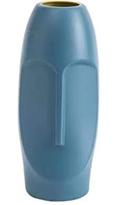 Cerámica de estilo de diseño exclusivo para hierba de Pampa y flores secas para decoración de pisos diseño antiguo floreros de color blanco Art Deco - Product Image 2