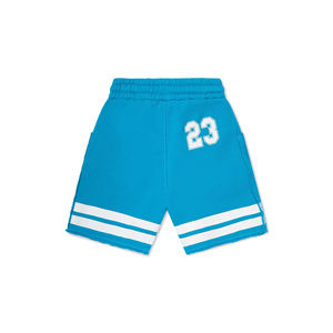 Short de basket-ball streetwear décontracté pour hommes motif solide 100% coton Short de survêtement avec logo personnalisé impression 3D écran mousse bouffante - Product Image 2