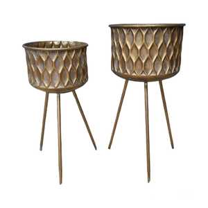 กระถางโลหะพร้อมขาตั้งสำหรับงานแต่งงานบ้านโรงแรมและร้านอาหาร - Product Image 1
