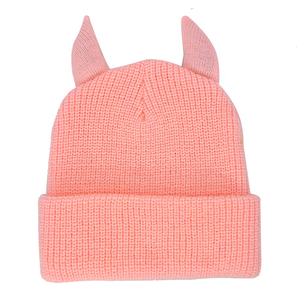 Gorro gris brezo para niños con cuernos, gorros de invierno cálidos y acogedores para niños, niñas, niños, gorros de invierno, toque - Product Image 3