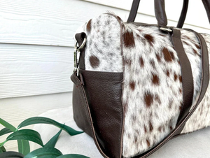 กระเป๋าทรงดัฟเฟิลหนังวัวคลาสสิกความจุขนาดใหญ่มีซิปปิดล้อสุดหรูสำหรับสัปดาห์พิเศษสำหรับการเดินทางไปยิมกีฬาใช้ข้ามคืน - Product Image 2