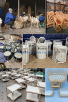 Lit pour animaux de compagnie en rotin tissé fait à la main écologique meubles pour chiens et chats panier naturel durable du Vietnam