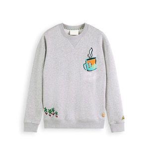 เสื้อสเวตเตอร์ผสมผ้าฝ้ายปักลายลำลองสำหรับฤดูใบไม้ร่วงและฤดูหนาวดีไซน์ใหม่ - Product Image 4