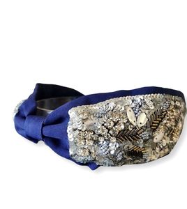 Handmade All-Hand Beaded Fabric <b>Headbands</b> Trendy Accessory with Soft Cushioned Fit Easy-to-Wear Hairbands - Product Image 3