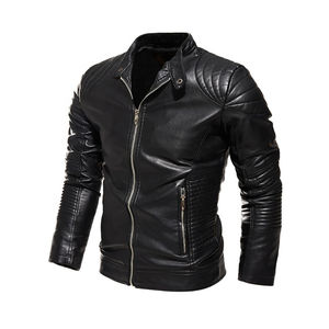 Chaqueta de invierno para hombre de High Street 2024 para piel de vaca en relieve de cocodrilo precio al por mayor servicio OEM de alta calidad - Product Image 3