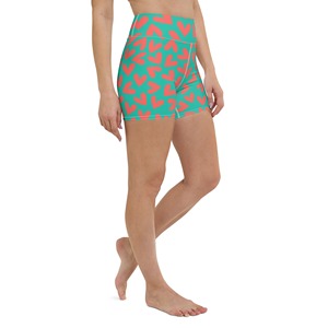 Shorts de sport pour femmes respirants, imperméables, à séchage rapide, écologiques, lavés, à taille haute, style hip-hop, en élasthanne/polyester - Product Image 6