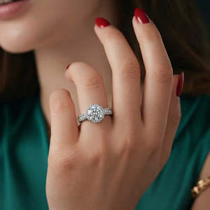Anillo de Diamante Moissanite Solitario Princesa de 1.2 Quilates, Talla Única, para Mujer - Product Image 1