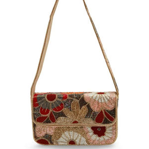 Nouveaux sacs de banquet pour femmes, sacs à main brillants imprimés à l'écran, en coton fait main, classiques, avec des mini-perles colorées, 2025 - Product Image 1