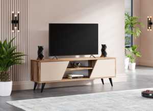 Meuble TV Matmazel Beige moderne du fabricant turc Mobilier de maison en bois européen pour salon chambre à coucher Hot Seller Hotels - Product Image 3