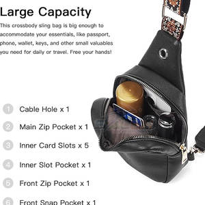 Sac à dos polyvalent avec port pour écouteurs pour le travail et les loisirs Sac à bandoulière tendance avec compartiments spacieux - Product Image 2