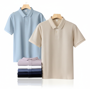 Polo en piqué unisexe en coton, couleur unie, sensation de fraîcheur, anti-rides, marque ODM, polo pour homme, polo unisexe - Product Image 1