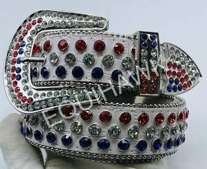 Ceinture intelligente Western en cuir et crocodile avec boucles en cristal Bling Bling Fleurs pour vêtements Bottes de cheval ou licou - Product Image 4