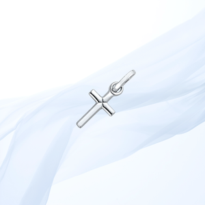 Colgante de Cruz de aleación Unisex de alto pulido blanco de 14K, cristianos de moda, patrón personalizable impermeable único para niños - Product Image 5