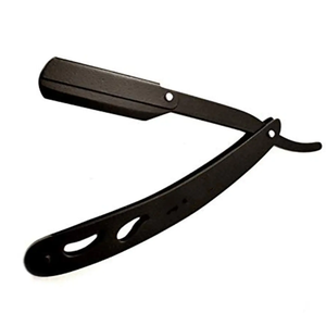 Rasoir pliant en acier inoxydable Rasoir de sécurité à gorge droite non jetable pour salon de coiffure Rasage pour corps de barbe - Product Image 1