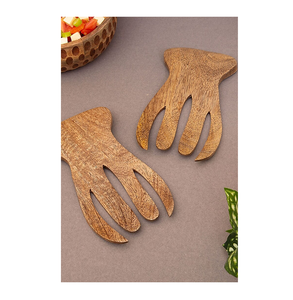 Vajilla de madera de Calidad única, cucharas para servir a mano, vajilla para restaurante, servicio de ensalada, diseño clásico para la venta - Product Image 5