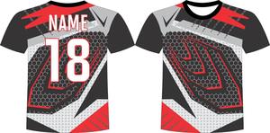 เสื้อยืดลำลองระบายอากาศแห้งเร็วผ้าถักผสมโพลีเอสเตอร์/ ผ้าฝ้ายผสมโพลีเอสเตอร์พิมพ์ลายแบบกำหนดเอง - Product Image 3