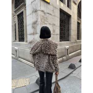 3098 HOODED <b>LEOPARD</b> <b>FUR</b> - - Product Image 3