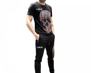 ชุดวอร์มผู้ชายประดับเพชรเทียม ซักง่าย ทนทาน ระบายอากาศได้ดี สวมใส่สบาย ไม่ยับง่าย สไตล์ลำลอง - Product Image 4