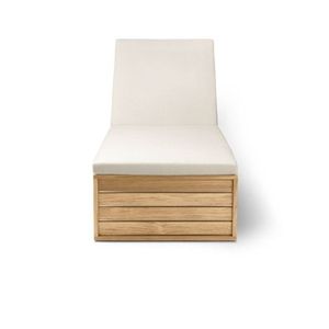 Chaise longue en teck pour resort, fabriquée en Indonésie - Product Image 4