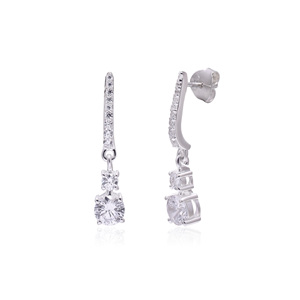 ต่างหูห่วงฮิปฮอปเงินแท้ 925 ชุบทอง ประดับเพชรซิร์คอนธรรมชาติและพลอยหลากชนิด สวยงาม เหมาะเป็นของขวัญสำหรับงานปาร์ตี้ - Product Image 4