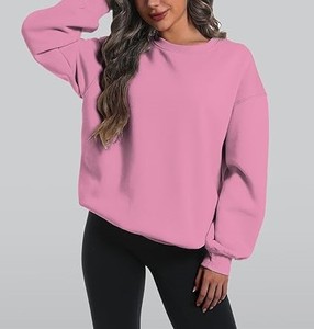 Sudadera de cuello alto para mujer, elegante, de gran tamaño, informal, Simple, elegante, para uso diario - Product Image 3