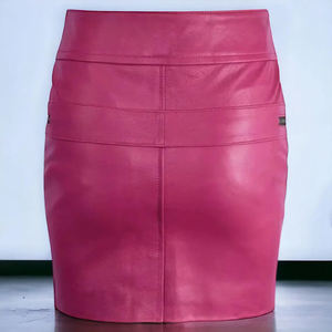 Nouvelle Arrivée Jupes Mini en Cuir Élégantes Grande Taille avec Broderie et Boutons en Dentelle, Décoration de Poche pour Femmes de Bureau Adultes - Product Image 4