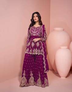 ปากีสถานซาลวาร์คาเมซแฟชั่นล่าสุดขายดีในขนาดต่างๆจากอินเดีย - Product Image 4